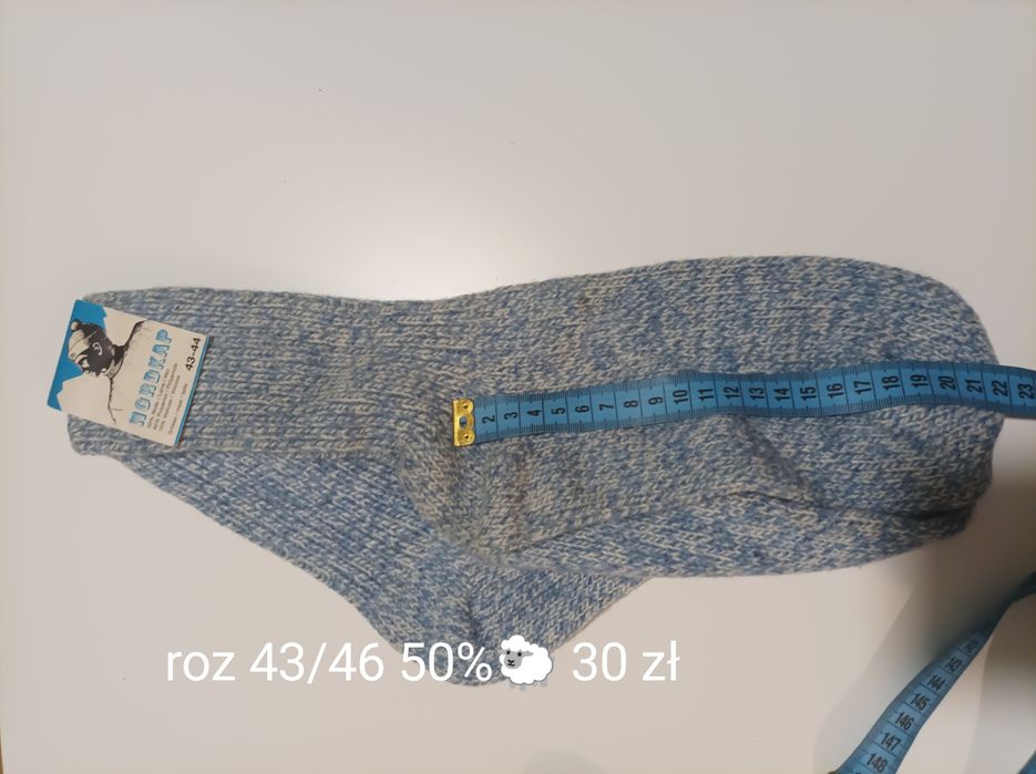 Skarpetki wełniane 43/46 podkolanówki