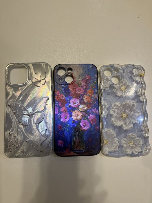 Чохли на бампер прінт квіти метелики iphone 13