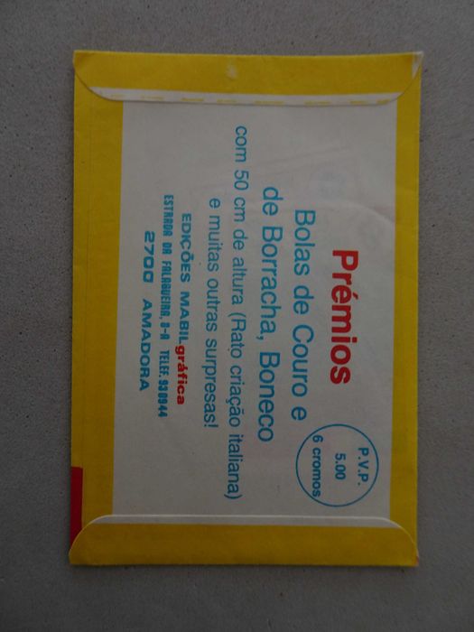 Carteira cromos fechada Nacional de Futebol 83 - Mabilgráfica