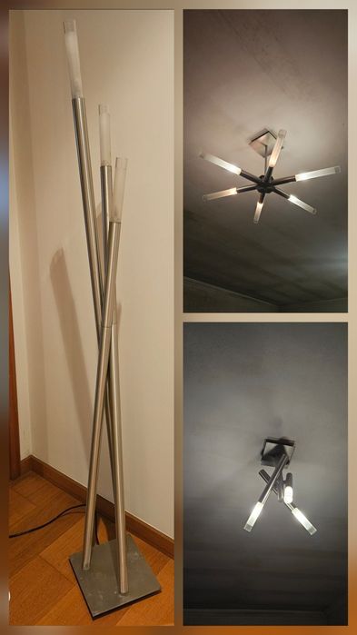 Conjunto de sala,  3 candeeiros modernos