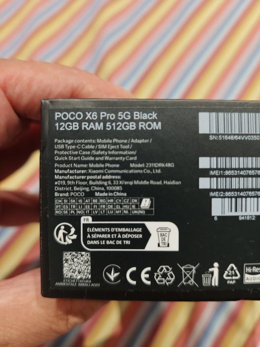 Xiaomi Poco x6 12 GB ram 512gb rom
