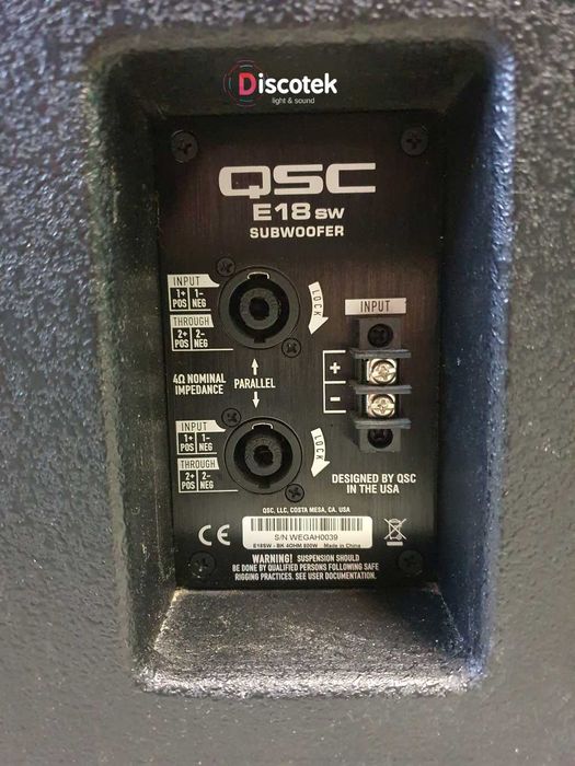 QSC 2 x E12 + subwoofer E18SW | Nagłośnienie | Idealny |