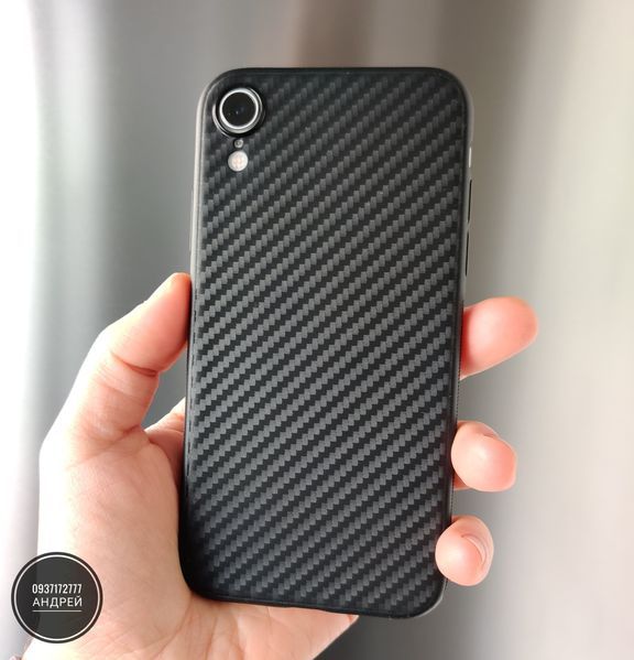 Чехол тонкий Carbon TPU на iPhone X/ XR/ XS Max. Не скользит