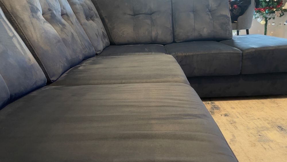 Sofá Chaise-long Azul - lavável e anti-danos