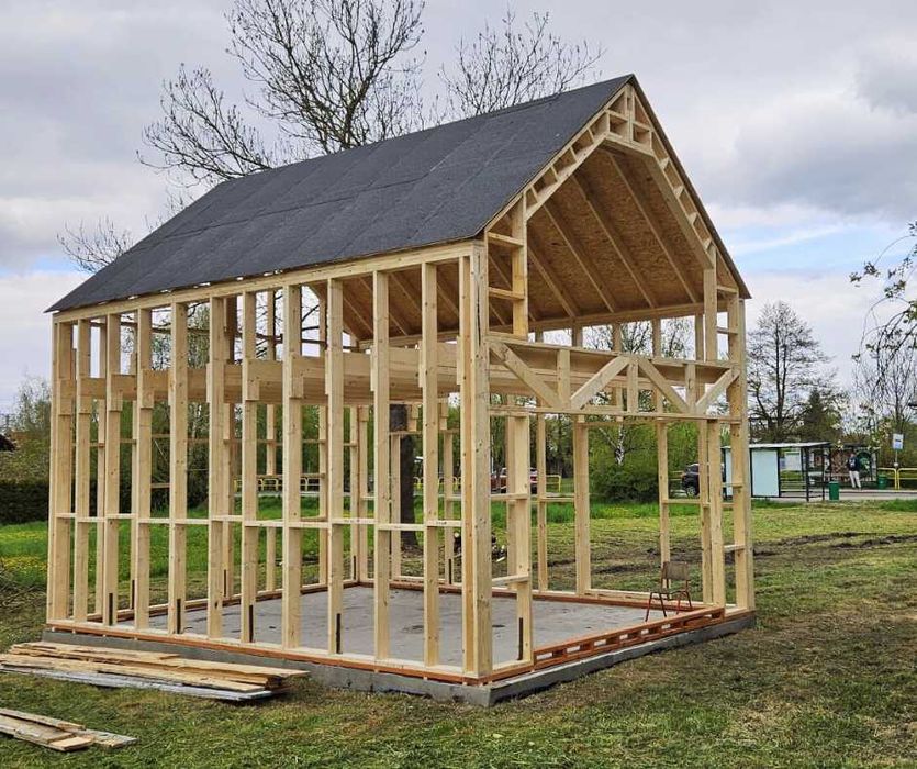 STODOŁA Konstrukcja drewniana, szkielet drewniany35m2, domek 7x5 m