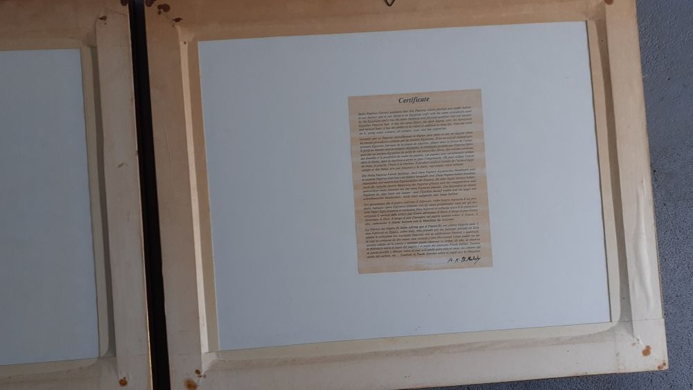 Molduras com papiro egipcio certificados