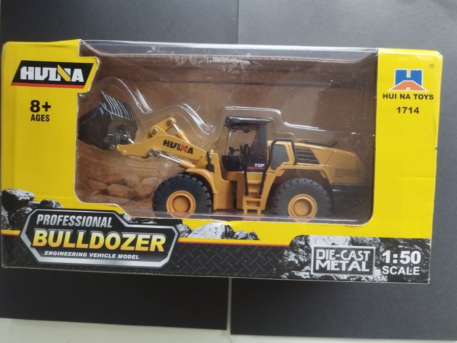 Huina bulldozer em metal esc 1:50
