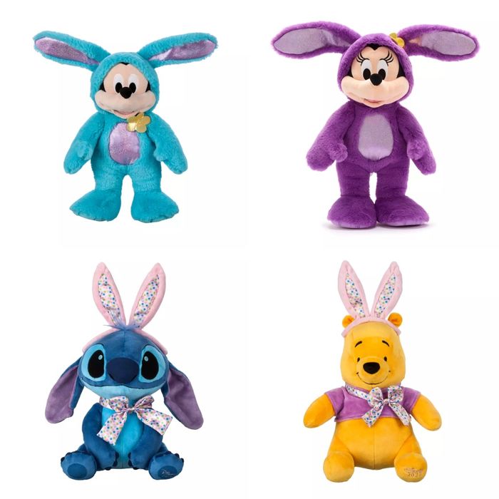 Peluche Disney Pascoa - Mickey / Minnie / Stitch / Winnie the pooh