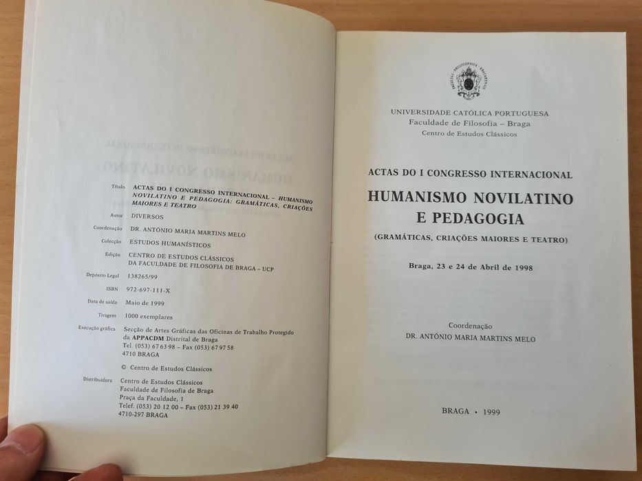 Livro "Humanismo Novilatino e Pedagogia"
