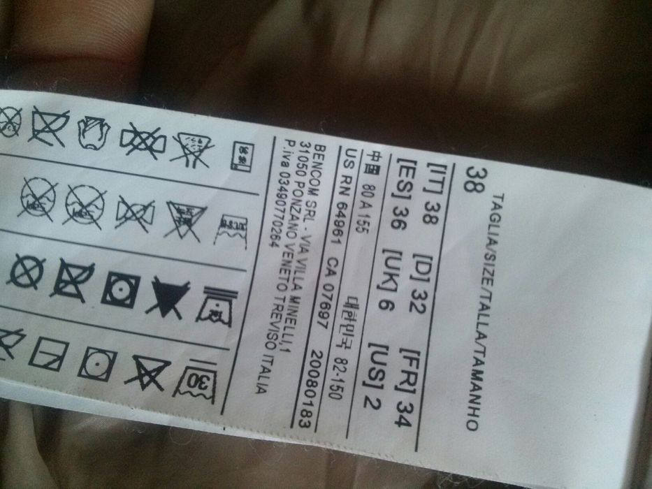 Lekka kurtka puchowa Benetton roz 34/36