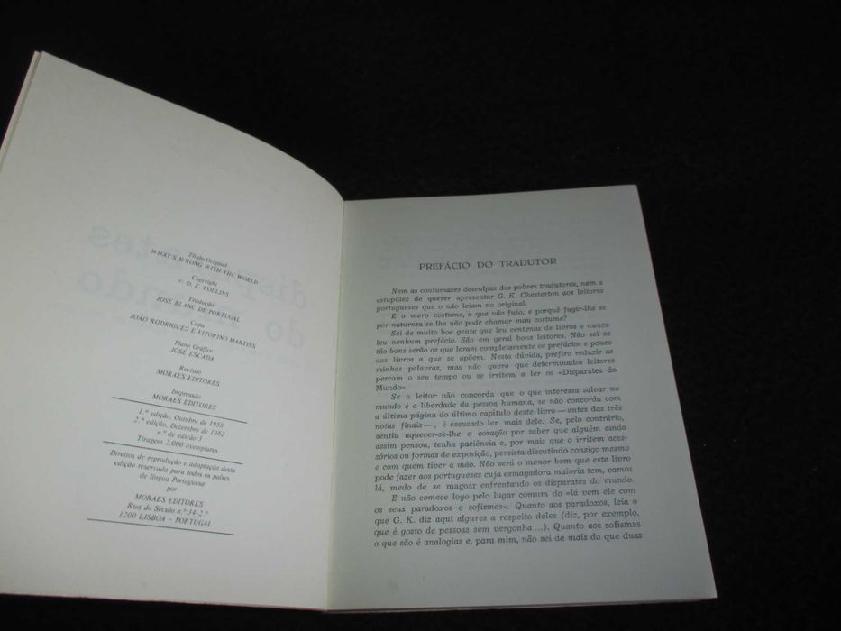 Livro Disparates do Mundo G. K. Chesterton