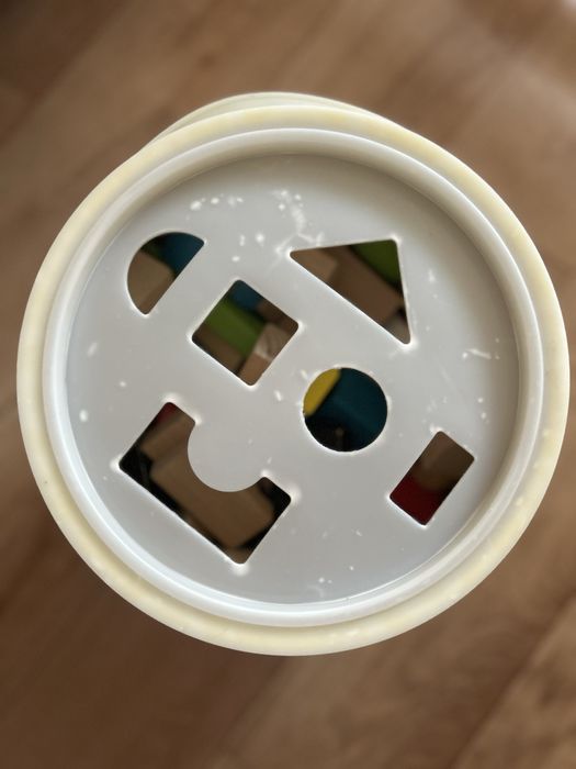 Кубики дерево развивающие Конструктор- сортировщик 100 деталей