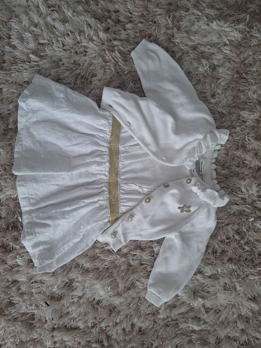 Sukienka sweterek chrzest okoliczmość 68