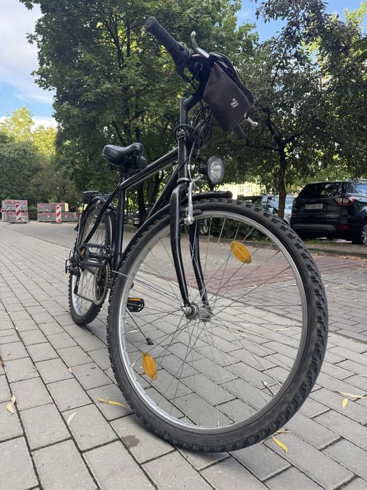 Stylowy ROWER / trekkingowy – przerzutki, dynamo, koszyk + akcesoria