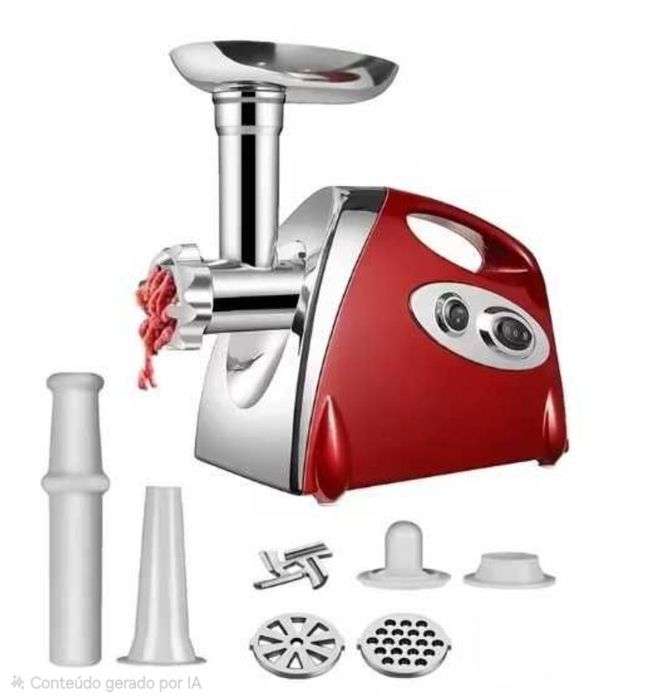 Moedor de Carne Elétrico Potente Vermelho