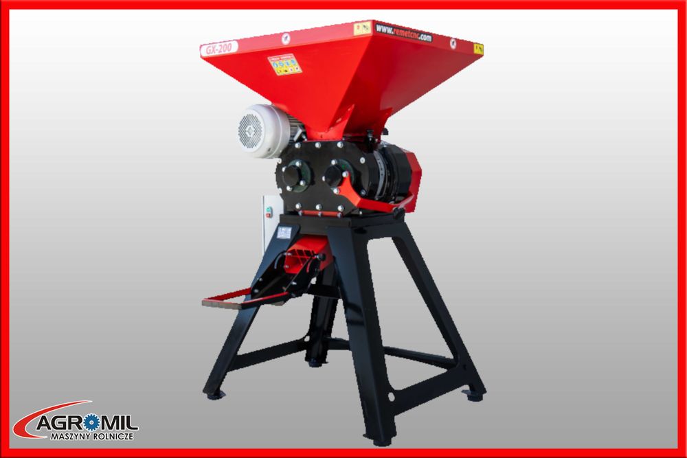 Gniotownik walcowy, zgniatacz ziarna zboża kukurydzy Remet promocja GX