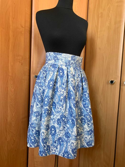 Юбка теплая с пейслийским узором zara размер 36