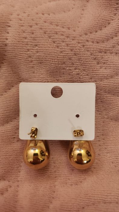 Kolczyki krople łezki 2,5cm ze stali chirurgicznej 
4