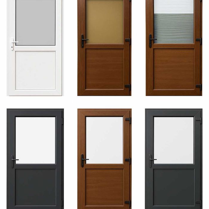 Drzwi PCV 90x200 białe zewnętrzne tarasowe szybka Dostawa cała Pol.