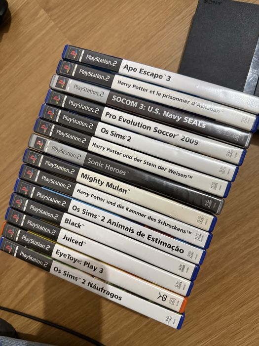 Playstation 2 + Wii preta c/acessórios