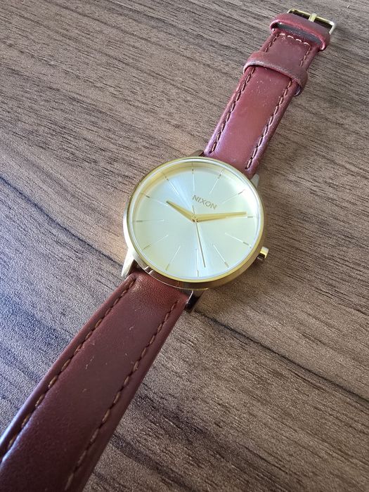 Zegarek Nixon Kensington Leather Gold/ Saddle