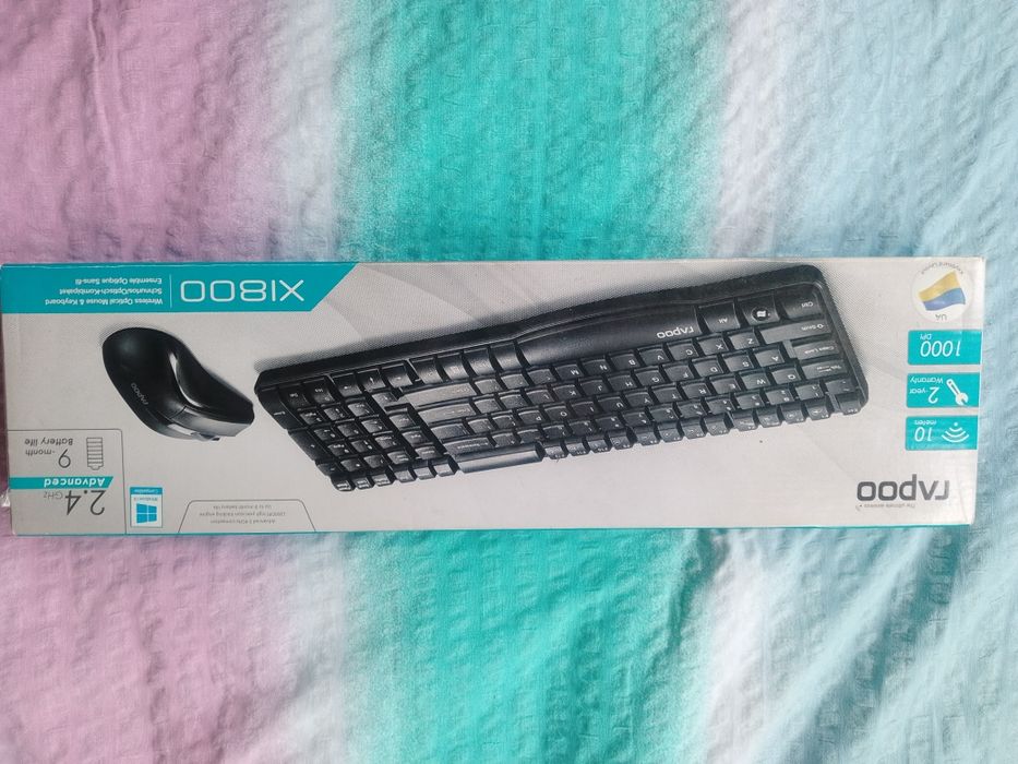 Клавиатура, мышь безпроводные для ПК Rapoo, Genius