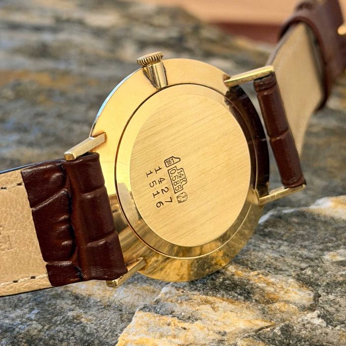 Zegarek Blumus Gold - 14k Złoto - Bark Finish Dial - Nos - 1960s