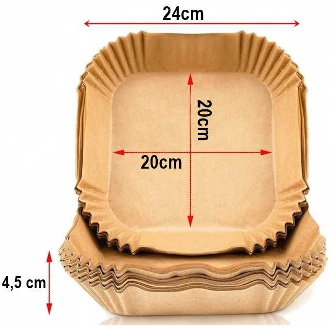 WKŁADY PAPIEROWE do Air Fryer 50szt 20-24mm  FRYTOWNICY Beztłuszczowej