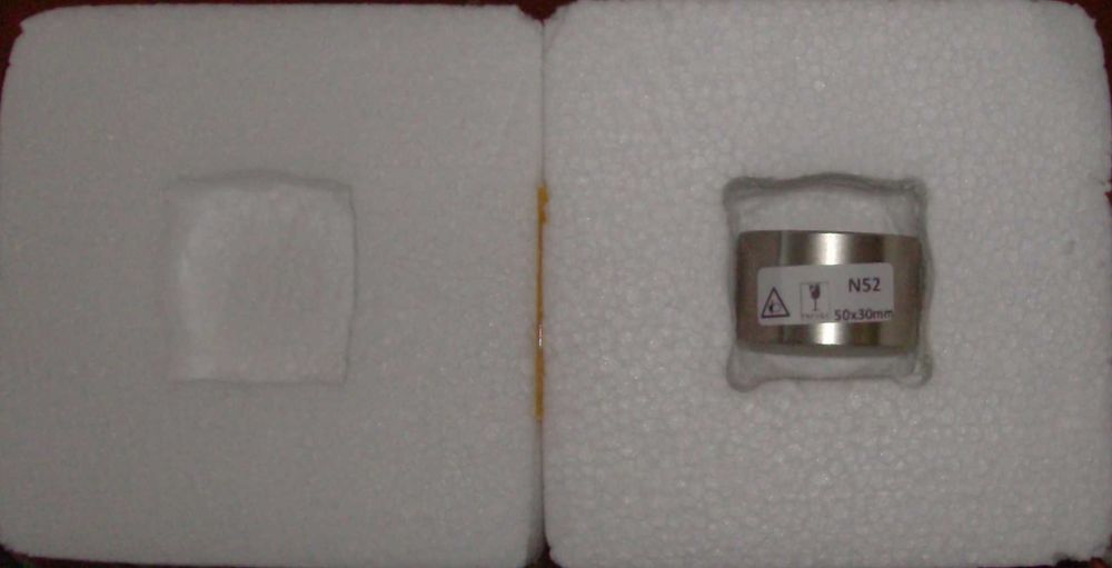 iman de neodimio - 50 mm X 30 mm - N52 - Força +- 125 kg
