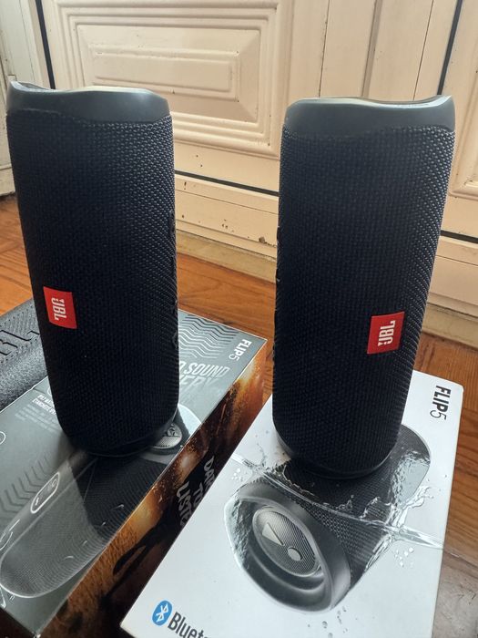 Colunas Bluetooth - JBL Flip 5 (2 un - como novas)