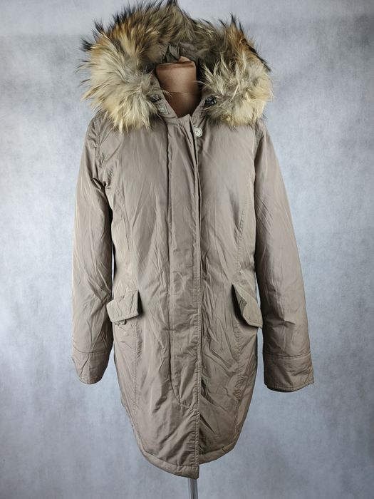 Woolrich elegancka kurtka damska L 40 jenot naturalny puch