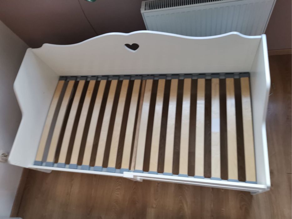 Lozeczko drewniane dzieciece biale