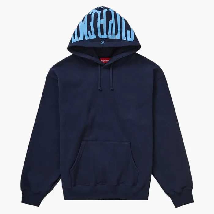 GRANATOWA  bluza S.u.p.r.e.m.e. Warm Up Hooded Sweatshirt 2XL XXL