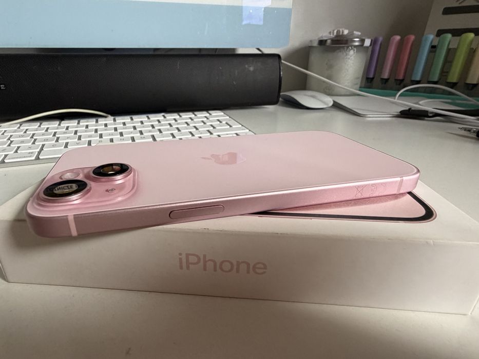 Bateria 100% iPhone 15 256gb Pink Idealny
