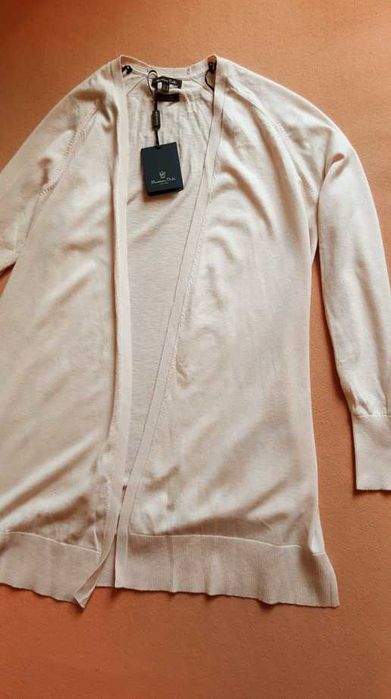 Massimo Dutti kardigan narzutka 53%  jedwab 47% bawełna Roz. M