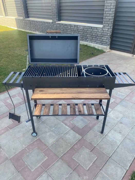 Мангал з кришкою!Мангал раскладной!Мангал на колесах!Мангал для дачи!