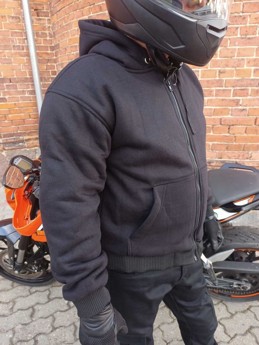 Bluza Motocyklowa Nowość Hit Czarna Bluzka Męska na Motor Ochraniacze