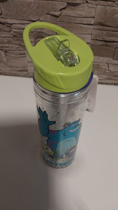 MONSTERS Bidon Butelka ze słomką brokatowa 550ml  Disney'a Pot