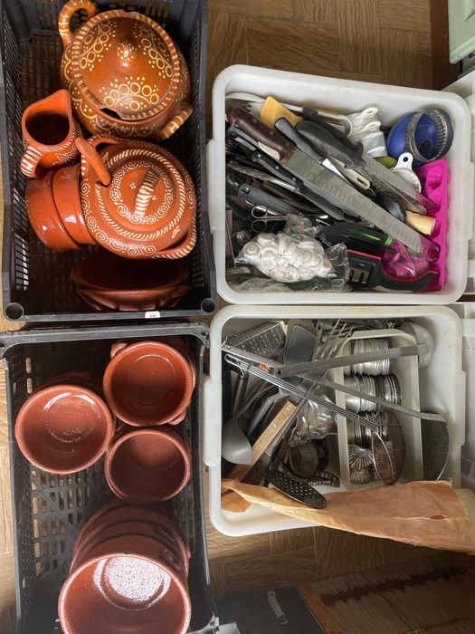 Lote Completo: Louça de Barro Tradicional, Formas e Utensílios de Cozinha e Restaurante
