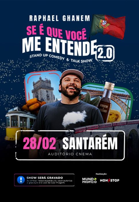 2 bilhetes Raphael Ghanem - Santarém 28/02 às 21h30