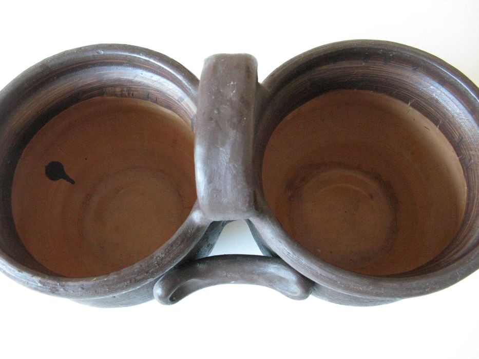 Podwójna doniczka osłonka gliniana nowa