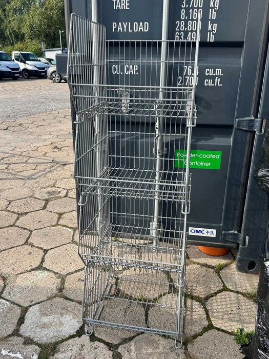 Regał sklepowy, stojak koszowy druciany