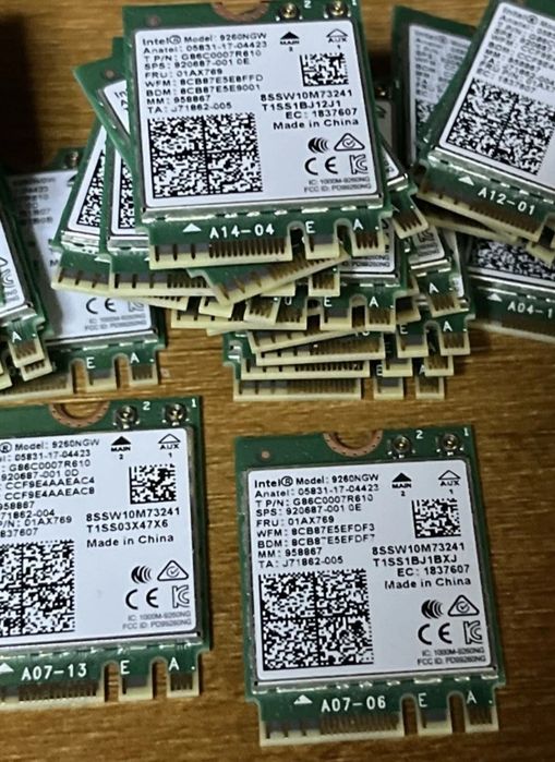 адаптери Intel 9260ngw WiFi-5 802.11ac + Bluetooth 5