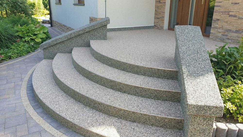 Remont naprawa tarasu schodów kamienny dywan hydroizolacja obróbki bl