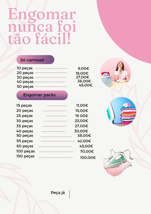 Serviços de Limpezas e Engomar