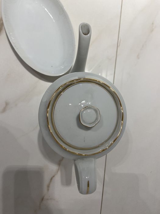 Porcelana dzbanek imbryk Ćmielów i włocławek talerz