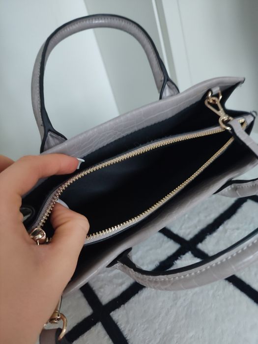 H&M szara torebka krokodyl na ramię format nowa bez metki damska