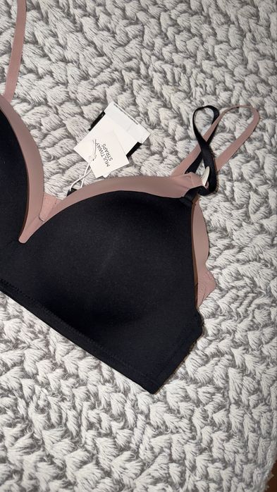 Білизна жіноча комплект чорна і тілесна бюстгальтер 2 шт набір