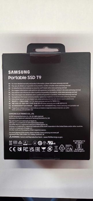 Dysk zewnętrzny Samsung SSD T9 USB 3.2 Gen 2x2 4TB