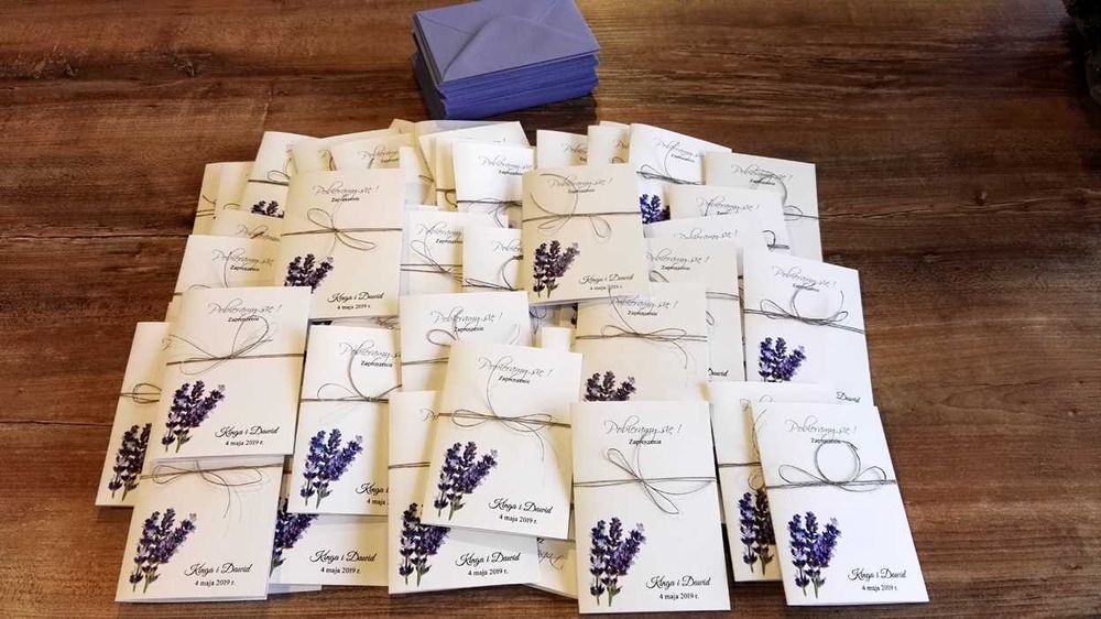 Zaproszenia ślubne LAWENDA 2